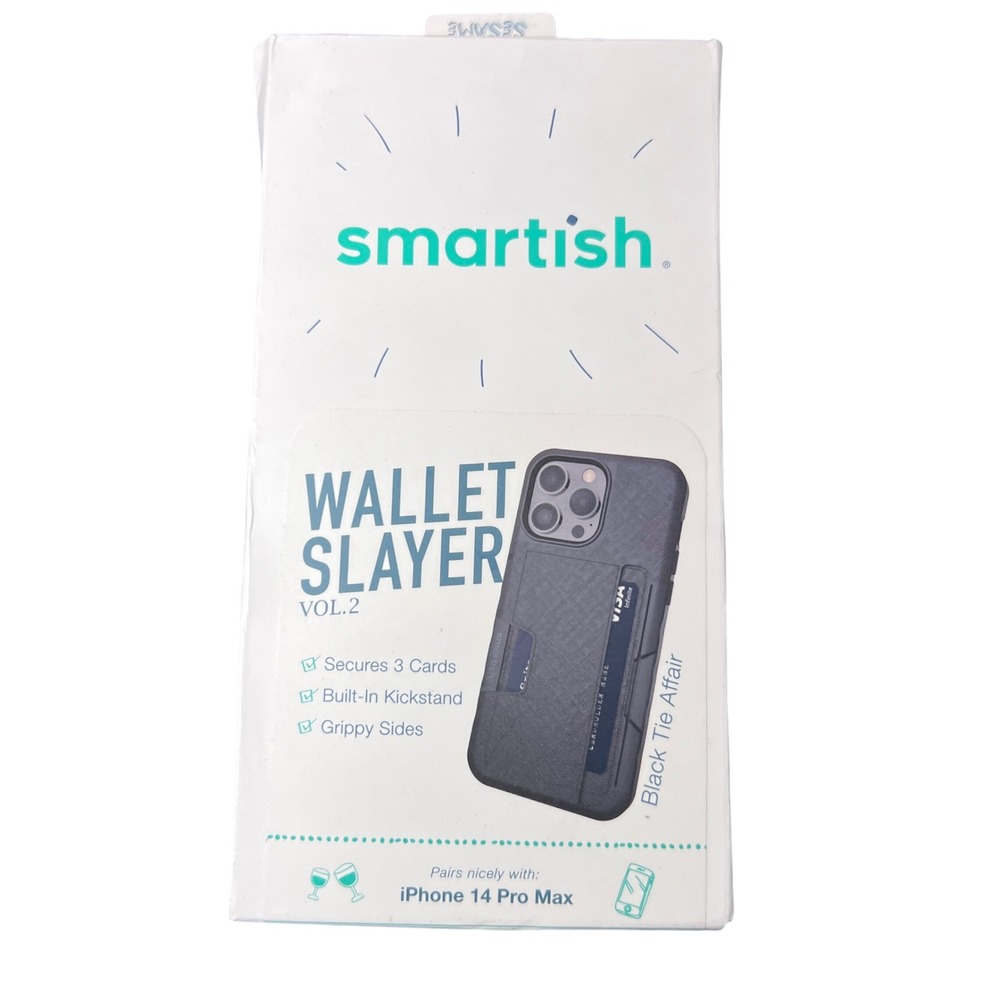 Smartish Wallet Slayer Vol. 2 Black Tie Affair iPhone 14 Pro Max Case
